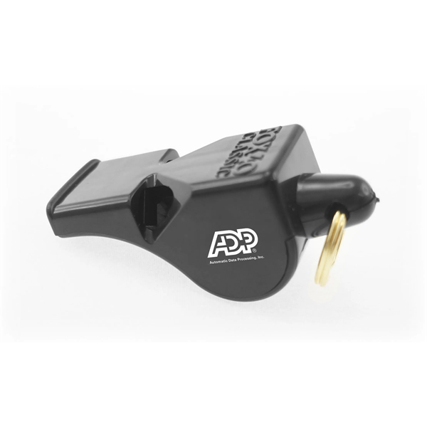 2" x 7.5" whistle with split ring keychain and pad imprint.... from ASI 30250 AZX Sport USA