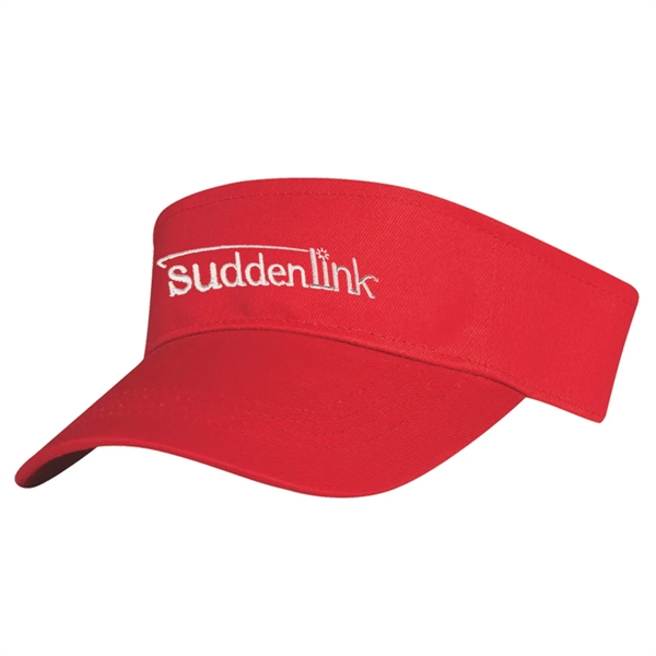 Cotton Twill Visor.  100% Cotton Twill.  Double Layer Cotton... from ASI 61125 Hit Promotional Products / Hit®