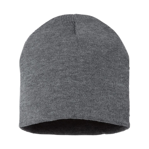 100% acrylic knit beanie decorated with a sewn-on woven patch... from ASI 92980 WOV-IN® / Universal Strap/Wov-In Line