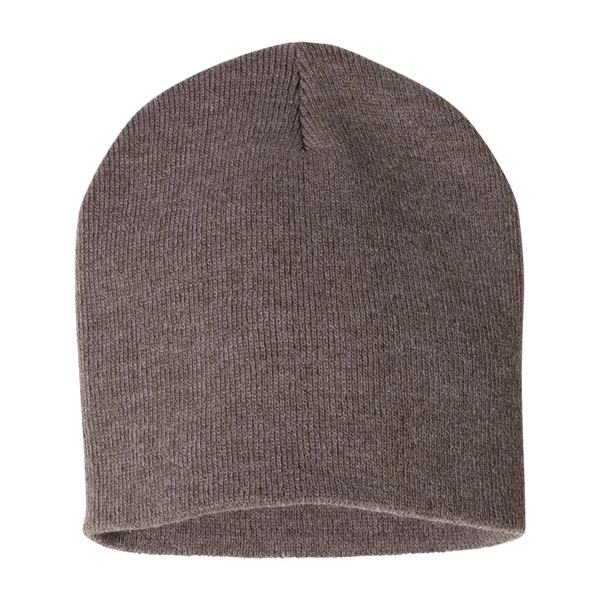 100% acrylic knit beanie decorated with a sewn-on woven patch... from ASI 92980 WOV-IN® / Universal Strap/Wov-In Line