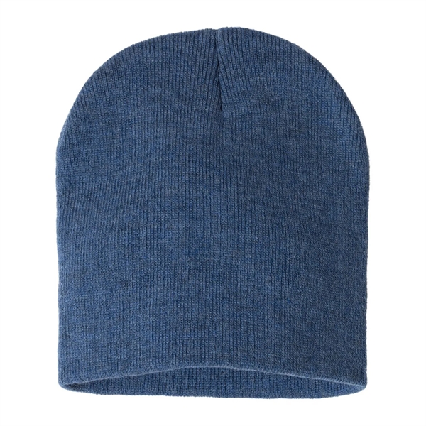 100% acrylic knit beanie decorated with a sewn-on woven patch... from ASI 92980 WOV-IN® / Universal Strap/Wov-In Line