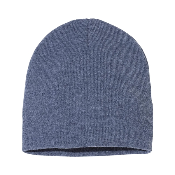 100% acrylic knit beanie decorated with a sewn-on woven patch... from ASI 92980 WOV-IN® / Universal Strap/Wov-In Line