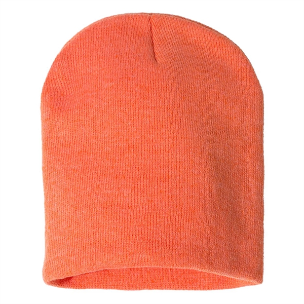 100% acrylic knit beanie decorated with a sewn-on woven patch... from ASI 92980 WOV-IN® / Universal Strap/Wov-In Line