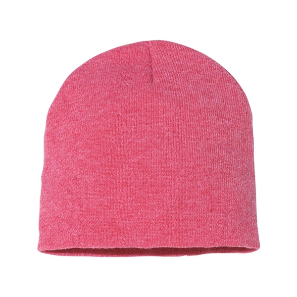 100% acrylic knit beanie decorated with a sewn-on woven patch... from ASI 92980 WOV-IN® / Universal Strap/Wov-In Line