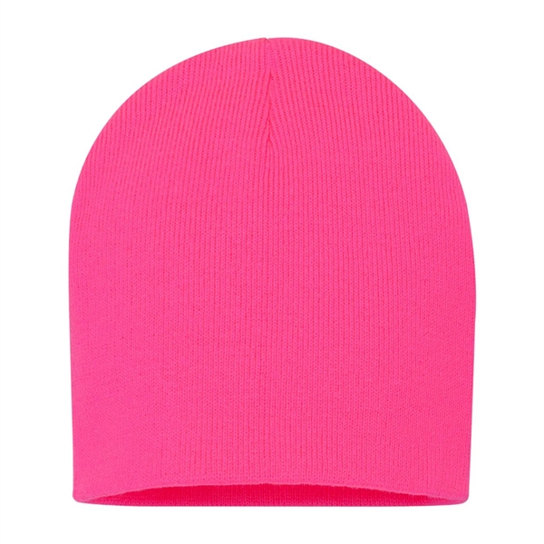 100% acrylic knit beanie decorated with a sewn-on woven patch... from ASI 92980 WOV-IN® / Universal Strap/Wov-In Line