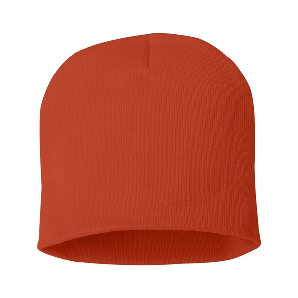 100% acrylic knit beanie decorated with a sewn-on woven patch... from ASI 92980 WOV-IN® / Universal Strap/Wov-In Line