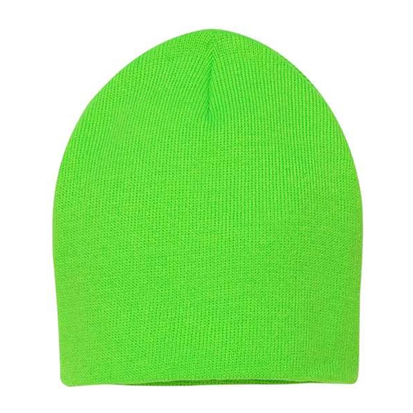 100% acrylic knit beanie decorated with a sewn-on woven patch... from ASI 92980 WOV-IN® / Universal Strap/Wov-In Line