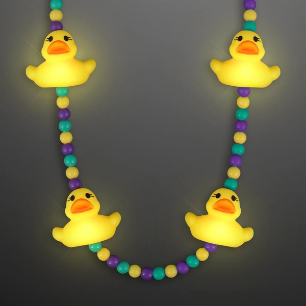 Light Up Rubber Ducky Beads Necklace; Blank Pricing... from ASI 34194 ALightPromos