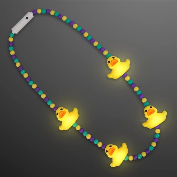 Light Up Rubber Ducky Beads Necklace; Blank Pricing... from ASI 34194 ALightPromos