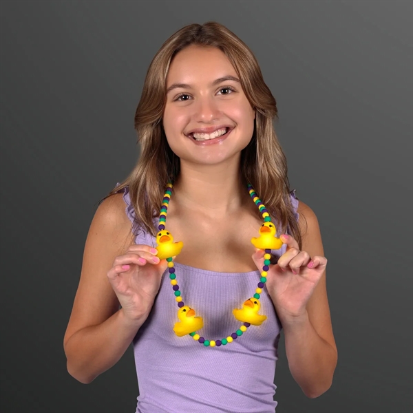 Light Up Rubber Ducky Beads Necklace; Blank Pricing... from ASI 34194 ALightPromos
