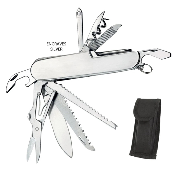The Heritage 13-Function stainless steel Pocket Knife... from ASI 84592 St Regis Group