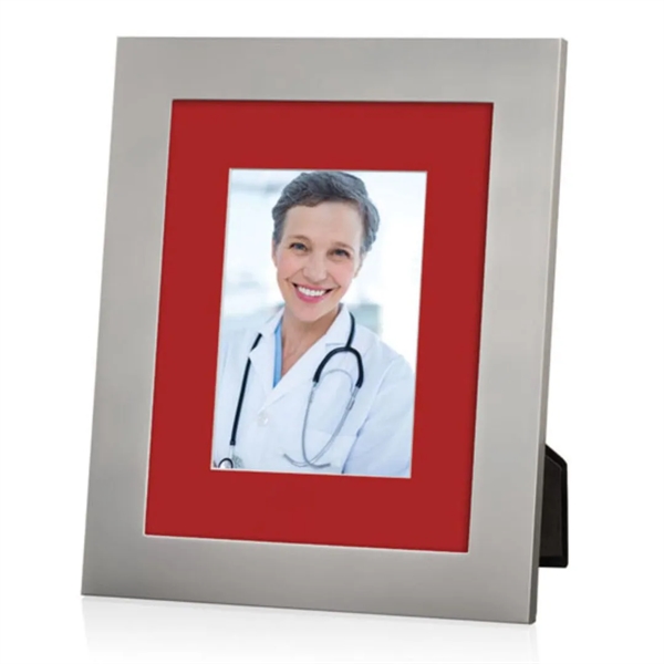 Banks Frame - Brushed Silver/Crimson 5"x7"... from ASI 84592 St Regis Group