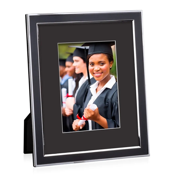 Ebony finished metal is edged with a bright silver trim and... from ASI 84592 St Regis Group