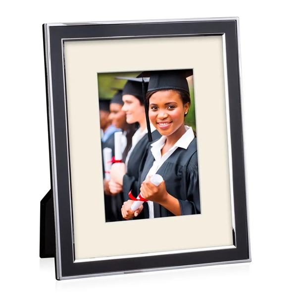 Ebony finished metal is edged with a bright silver trim and... from ASI 84592 St Regis Group