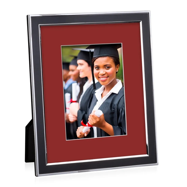 Ebony finished metal is edged with a bright silver trim and... from ASI 84592 St Regis Group