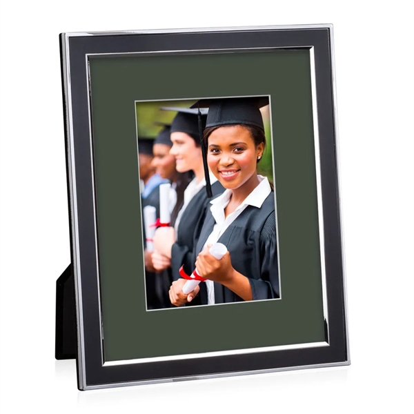 Ebony finished metal is edged with a bright silver trim and... from ASI 84592 St Regis Group