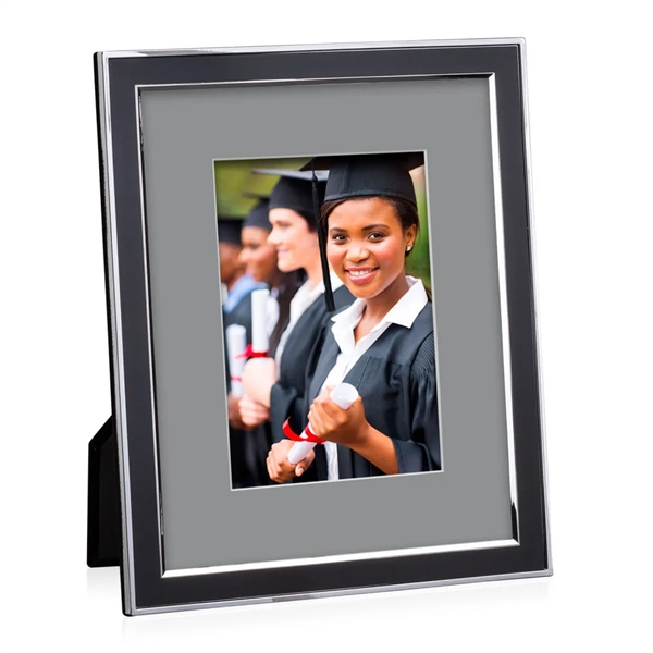 Ebony finished metal is edged with a bright silver trim and... from ASI 84592 St Regis Group