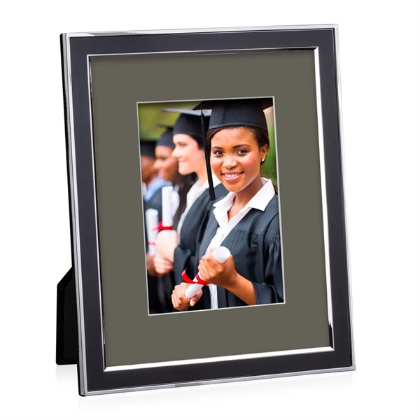 Ebony finished metal is edged with a bright silver trim and... from ASI 84592 St Regis Group