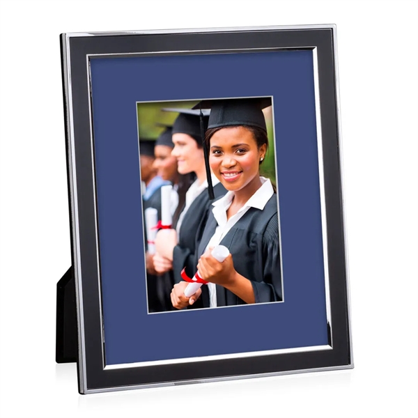 Ebony finished metal is edged with a bright silver trim and... from ASI 84592 St Regis Group