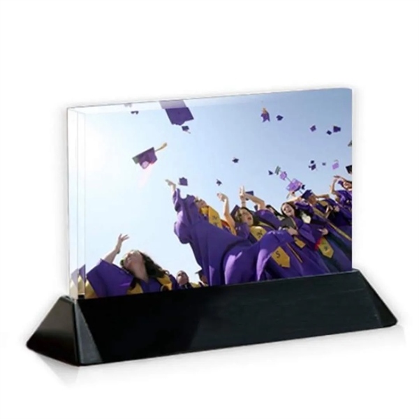 Double starfire glass frame with anodized black aluminum base... from ASI 84592 St Regis Group