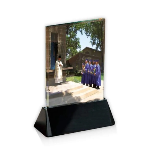 Double starfire glass frame with anodized black aluminum base... from ASI 84592 St Regis Group