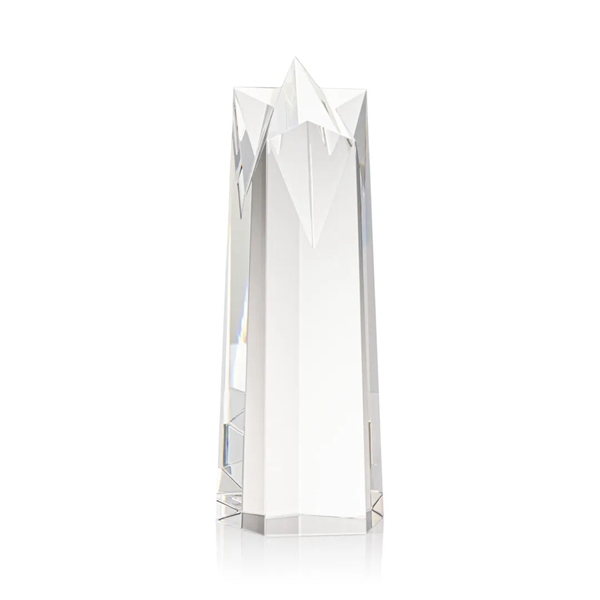 Tower of optical crystal award topped with a cut star.... from ASI 84592 St Regis Group / St Regis