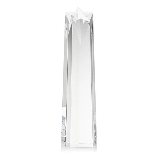 Tower of optical crystal award topped with a cut star.... from ASI 84592 St Regis Group / St Regis