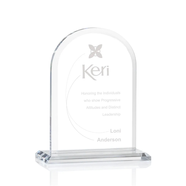 Starfire arch design award with front bevel on a base.... from ASI 84592 St Regis Group / St Regis