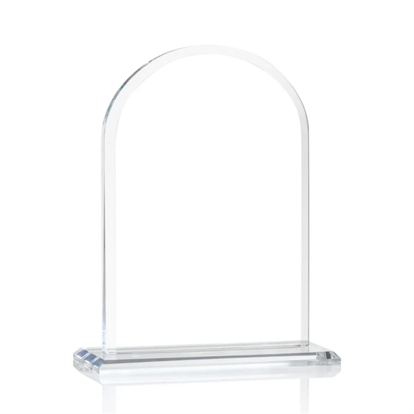 Starfire arch design award with front bevel on a base.... from ASI 84592 St Regis Group / St Regis