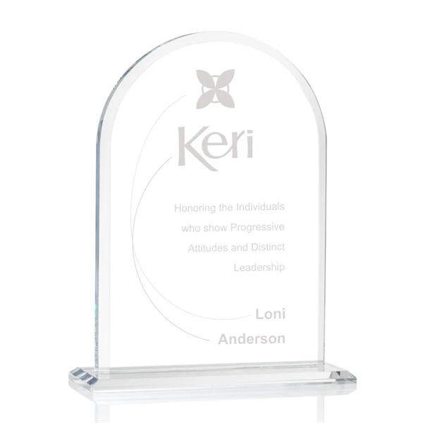 Starfire arch design award with front bevel on a base.... from ASI 84592 St Regis Group / St Regis