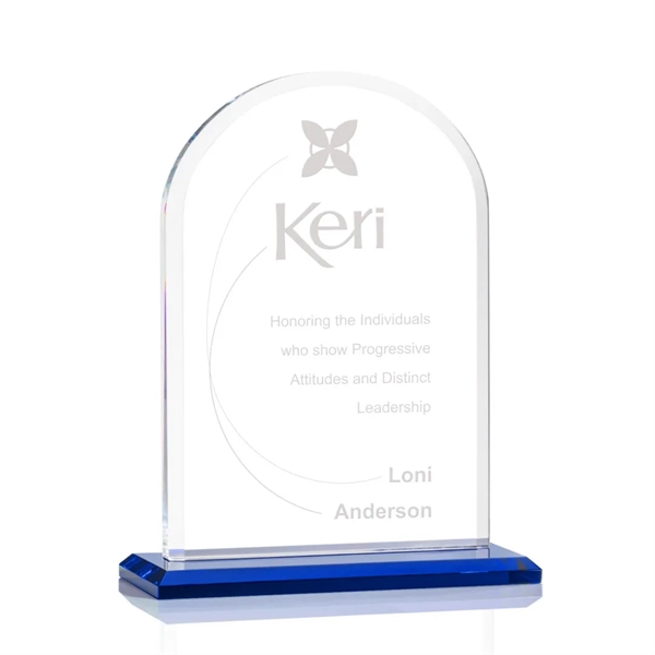 Starfire arch design award with front bevel on a Blue base.... from ASI 84592 St Regis Group / St Regis