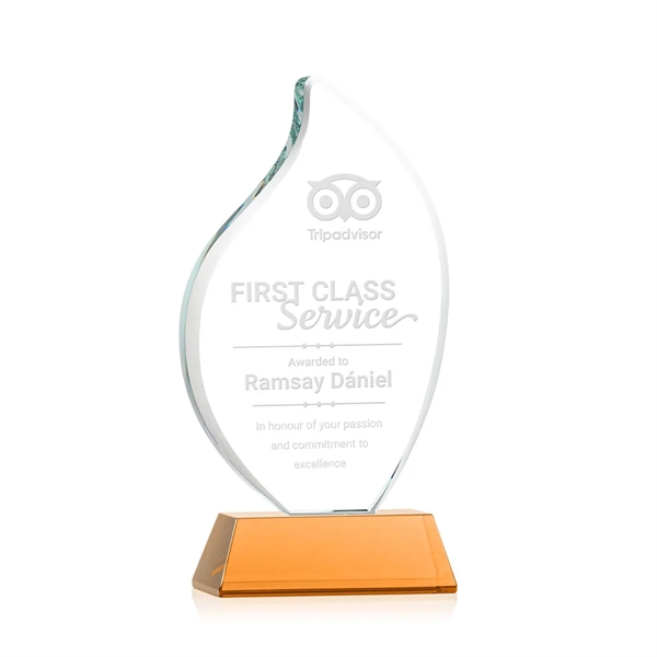 3/4" thick Starfire Crystal Flame with rounded edges and mounted on... from ASI 84592 St Regis Group / St Regis