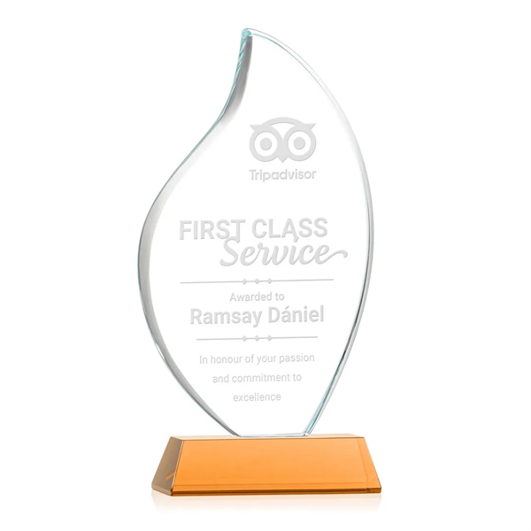 3/4" thick Starfire Crystal Flame with rounded edges and mounted on... from ASI 84592 St Regis Group / St Regis