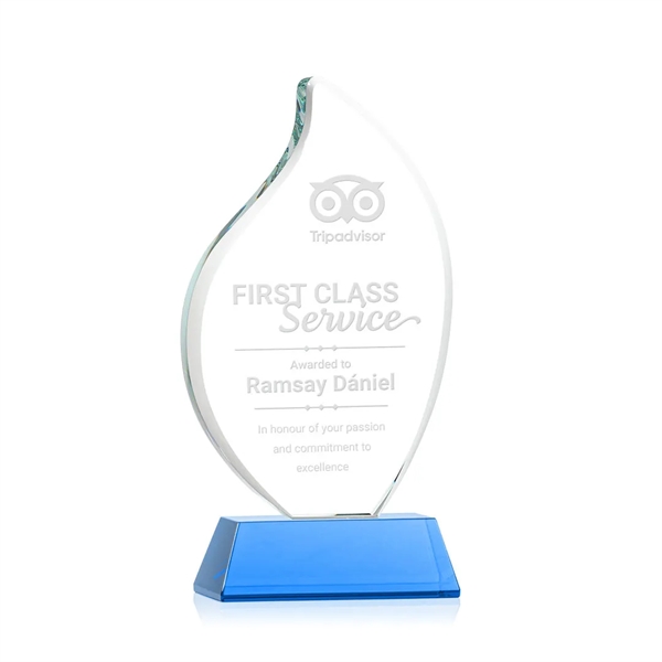 3/4" thick Starfire Crystal Flame with rounded edges and mounted on... from ASI 84592 St Regis Group / St Regis