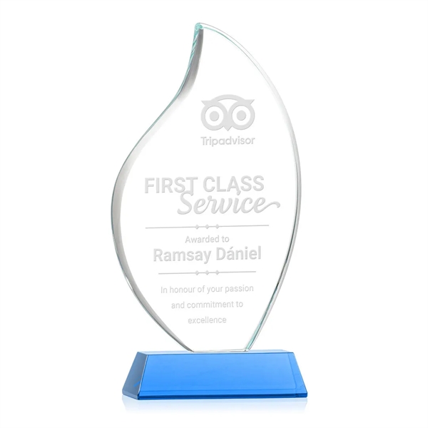 3/4" thick Starfire Crystal Flame with rounded edges and mounted on... from ASI 84592 St Regis Group / St Regis