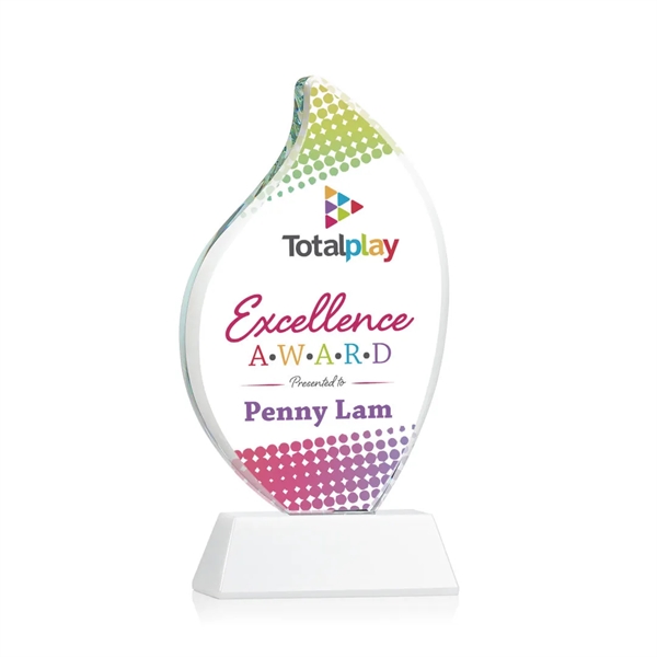 3/4" thick Starfire Crystal Flame with rounded edges and mounted on... from ASI 84592 St Regis Group / St Regis