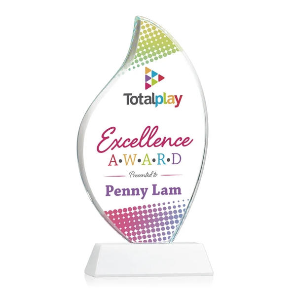 3/4" thick Starfire Crystal Flame with rounded edges and mounted on... from ASI 84592 St Regis Group / St Regis