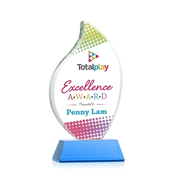 3/4" thick Starfire Crystal Flame with rounded edges and mounted on... from ASI 84592 St Regis Group / St Regis