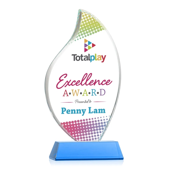 3/4" thick Starfire Crystal Flame with rounded edges and mounted on... from ASI 84592 St Regis Group / St Regis