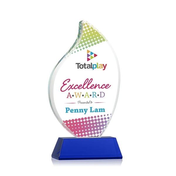 3/4" thick Starfire Crystal Flame with rounded edges and mounted on... from ASI 84592 St Regis Group / St Regis