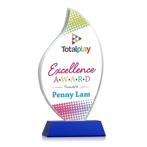 3/4" thick Starfire Crystal Flame with rounded edges and mounted on... from ASI 84592 St Regis Group / St Regis