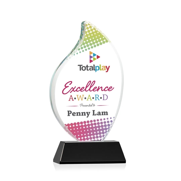 3/4" thick Starfire Crystal Flame with rounded edges and mounted on... from ASI 84592 St Regis Group / St Regis