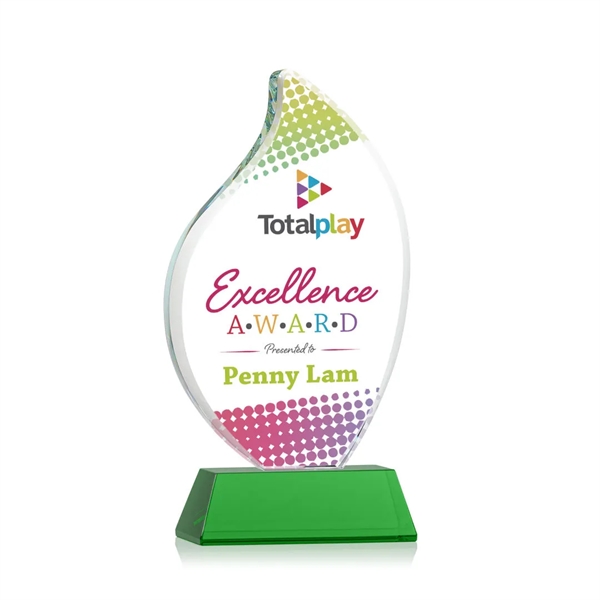 3/4" thick Starfire Crystal Flame with rounded edges and mounted on... from ASI 84592 St Regis Group / St Regis