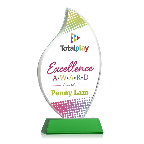 3/4" thick Starfire Crystal Flame with rounded edges and mounted on... from ASI 84592 St Regis Group / St Regis