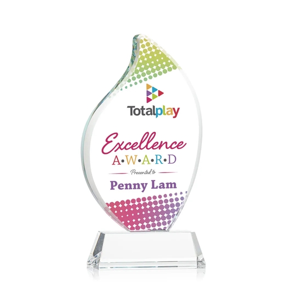 3/4" thick Starfire Crystal Flame with rounded edges and mounted on... from ASI 84592 St Regis Group / St Regis