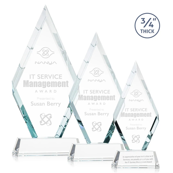 The Starfire Crystal Richmond Award features beveled edges on the top-front... from ASI 84592 St Regis Group / St Regis