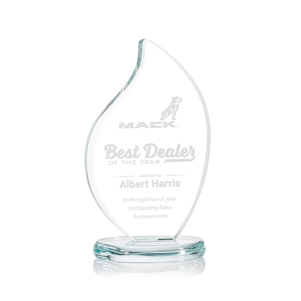 Starfire flame shape award on a round base.... from ASI 84592 St Regis Group / St Regis