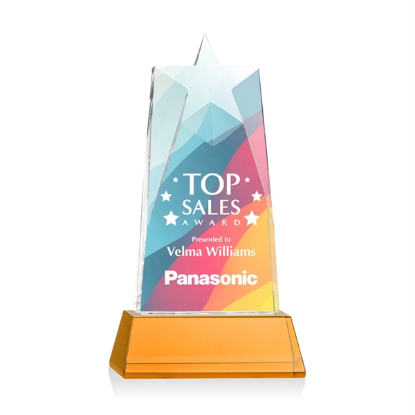 Our prestigious Thick Optical Crystal Millington Star VividPrint™ Award on base... from ASI 84592 St Regis Group / St Regis