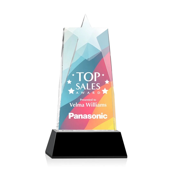 Our prestigious Thick Optical Crystal Millington Star VividPrint™ Award on base... from ASI 84592 St Regis Group / St Regis