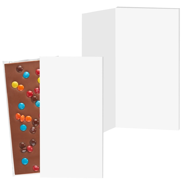 Greeting card box with 3.5 oz. Belgian chocolate bar.... from ASI 71685 Midnite Snax®
